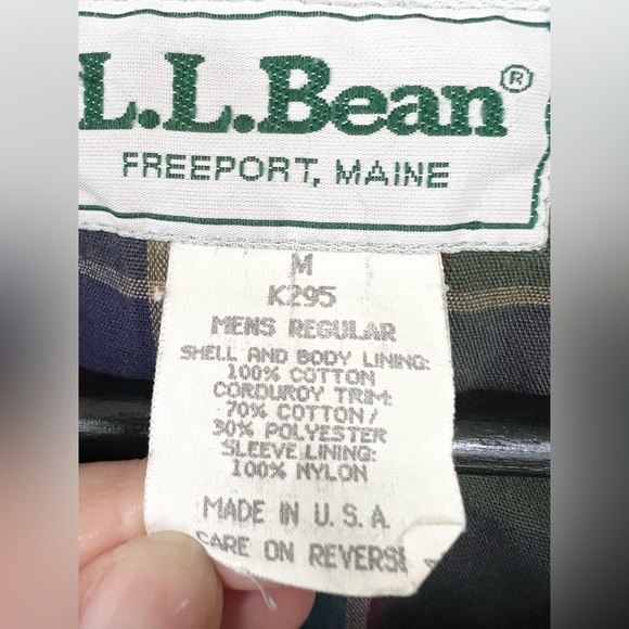 LL Bean vintage field jacket chore coat cotton canvas corduroy collar fall M/L - Picture 6 of 11